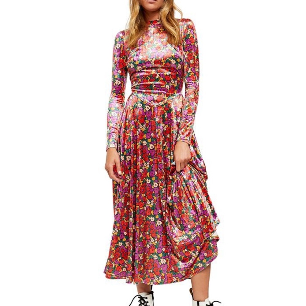 FREE PEOPLE Heartland Velvet Maxi Dress